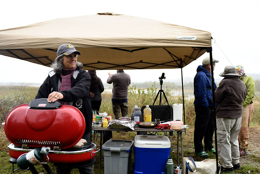 Lottie Bushmann cooks bratwurst